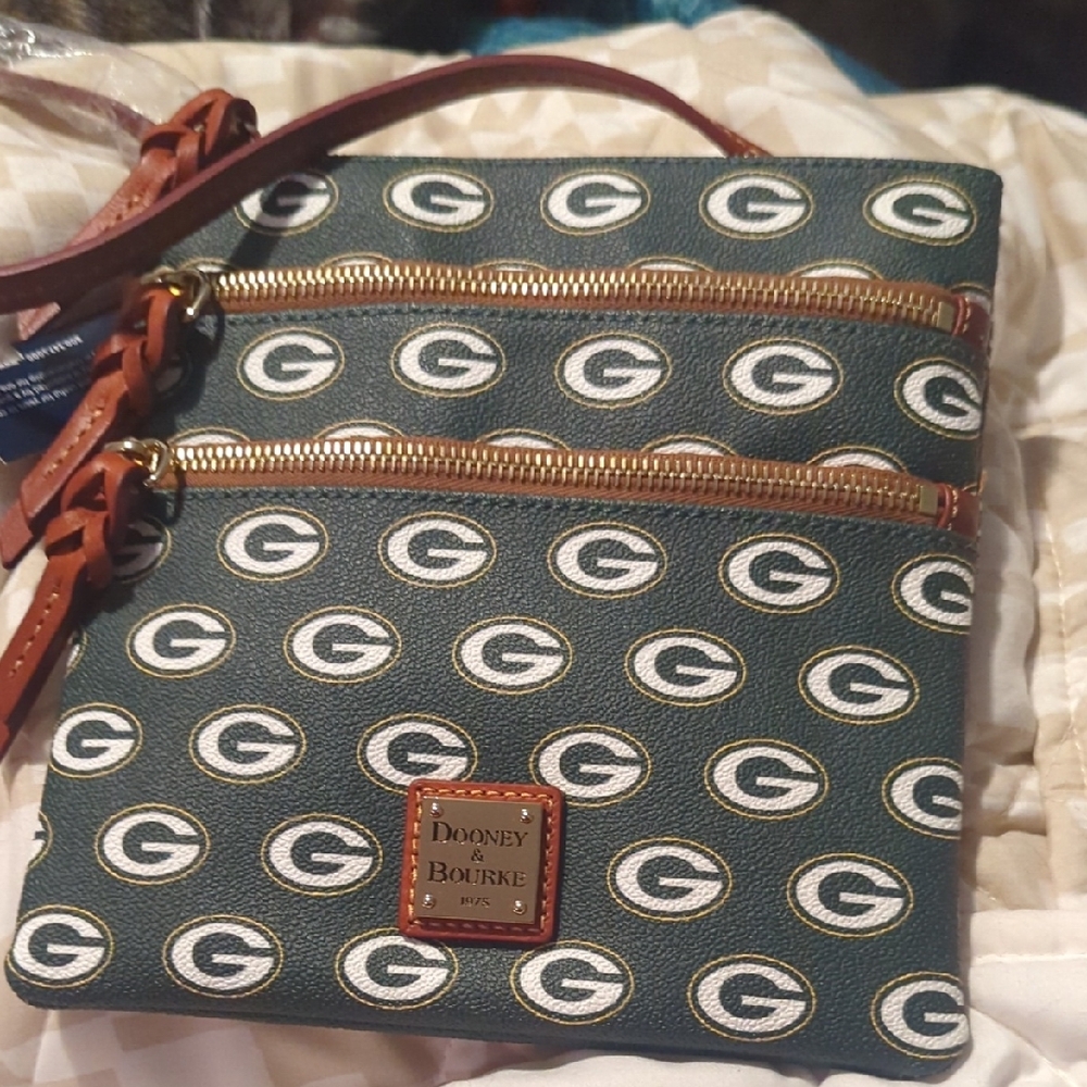 Dooney & Bourke Green Patterned Crossbody Bag